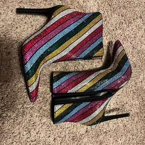 New Inc rainbow blingy booties size 7M. Awesome for the holidays!!